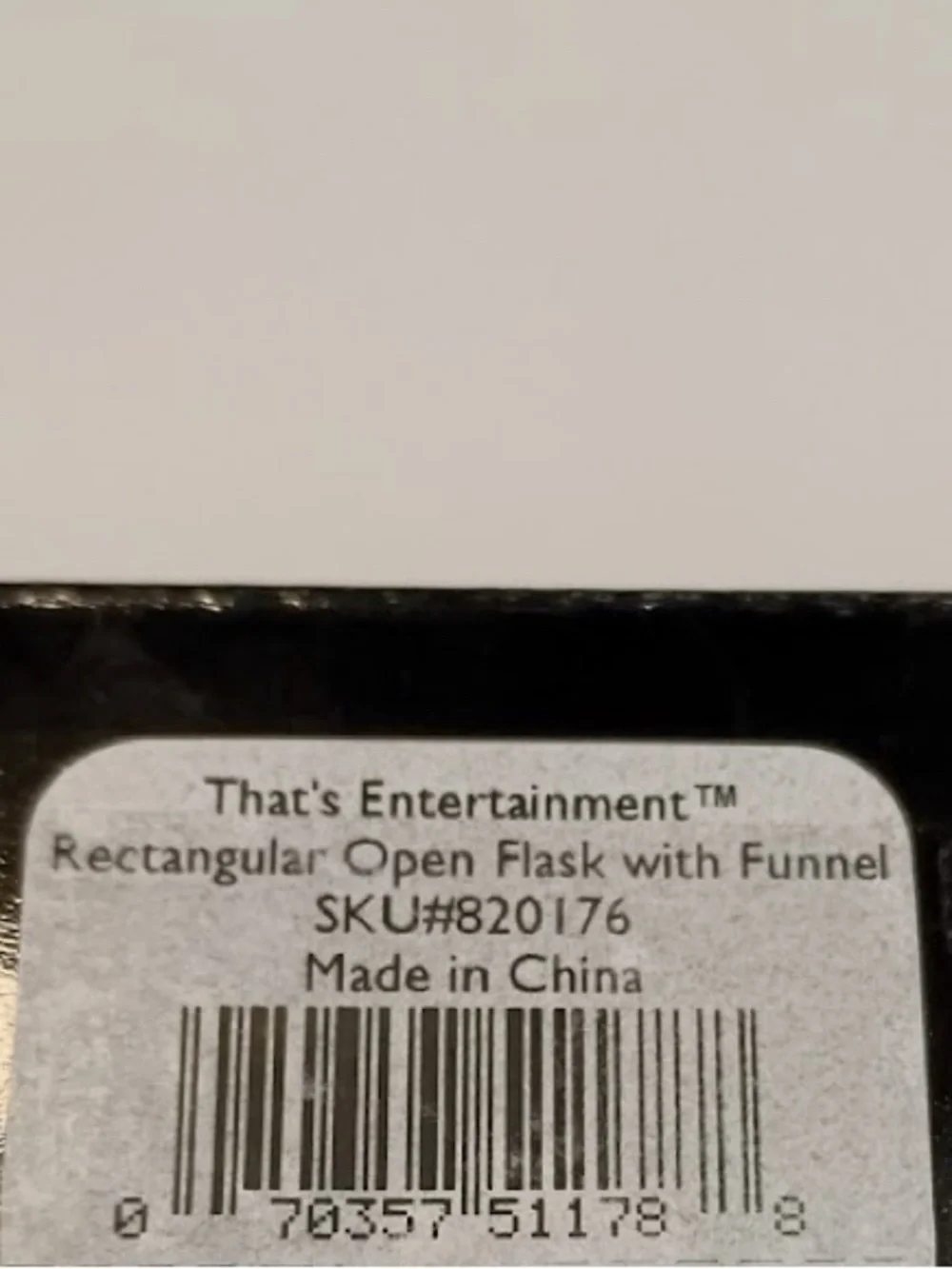 Lenox Gorham That's Entertainment Rectangular Open Flask with Funnel, NEW IN BOX